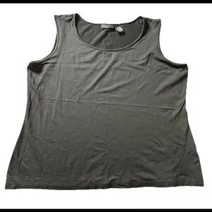 Apostrophe Camisole Womens 16-18W Black Silky Stretchy Layer Pullover Classic